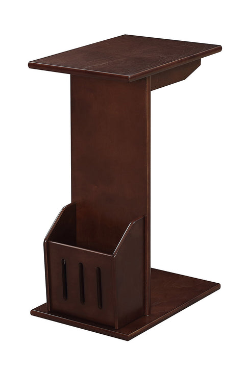 Convenience Concepts Designs2Go Abby C End Table 15" - Traditional C Couch Table, Classic Living Room Side Table with Magazine Holder, Family Room Sliding End Table, Espresso