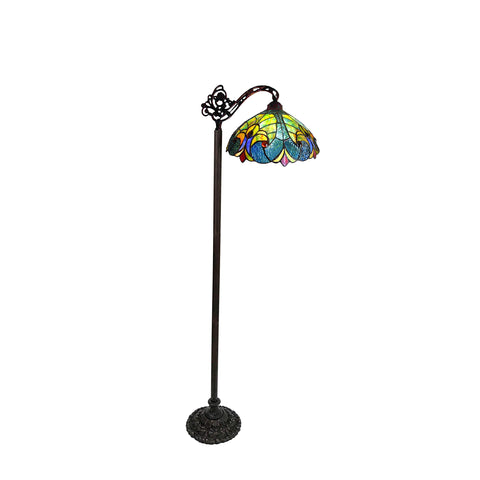 Chloe Lighting Liaison Tiffany-Style 1 Light Victorian Reading Floor Lamp 13" Shade