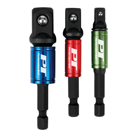 Performance Tool W9035 3Pc 2-1/2-Inch Socket Adapter Set with Free Spinning Collar