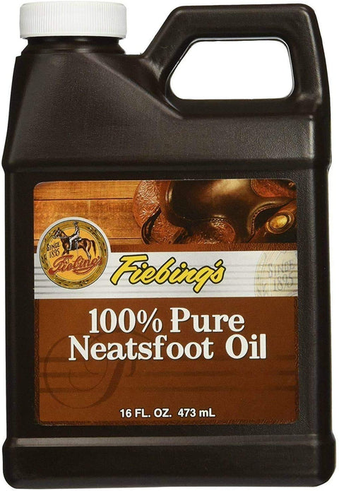 Fiebing's 100% Pure Neatsfoot Oil 16oz - Natural Leather Preservative - Great for Boots, Baseball Gloves, Saddles and More