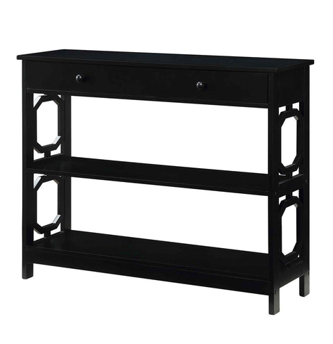Convenience Concepts Omega 1 Drawer Console Table, Black