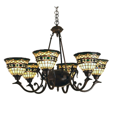 Meyda Tiffany 27402 Tiffany Roman 6 Light Chandelier, 32" W