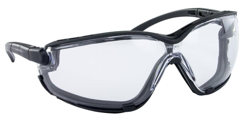 SAS Safety Corp Gloggles All-in-One Safety Goggles and Glasses, Anti-fog, Scratch Resistant, High Impact Resistant ANSI Z87.1+ , Polycarbonate Gray Lens Safety Goggle with Foam Padding for Snug Fit