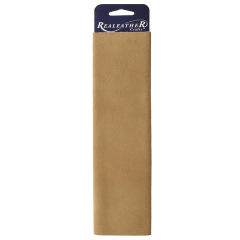 Realeather Trim Piece, Beige Suede Leather