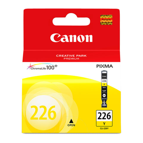 Canon CLI-226 Genuine Yellow Ink Tank, Compatible with iP4820, MG5220, MG5120, MG8120, MG6120, MX882, iX6520, iP4920, MG5320, MG6220, MG8220, and MX892 Printers