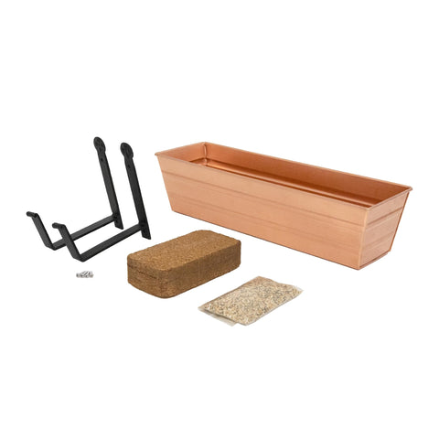 Bloom Box Garden Growing Kit Small Copper with Wall Brackets