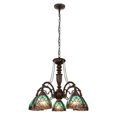 Chloe Lighting Liaison Victorian-Style 5-Light Antique Dark Bronze Finish Large Chandelier 27" Wide