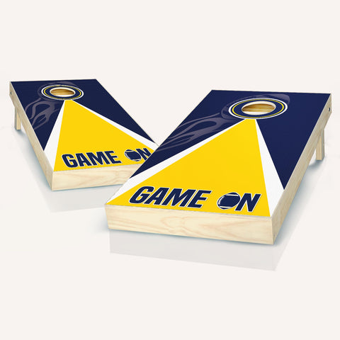 Skip's Garage Game On Cornhole Set - 2x4 Boards (Corn Filled Bags) - Include Hole + Edge Lights