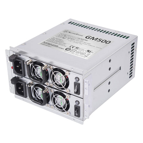 SilverStone Technology Gemini GM500-S 80 Plus Silver 500W+500W Mini redundant Power Supply, TAA Compliant