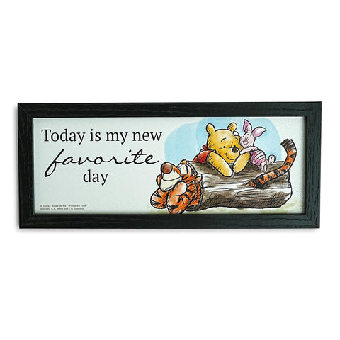 Winnie The Pooh Disney Favorite Day 12 x 5 Inch Hanging Wood Wall Art