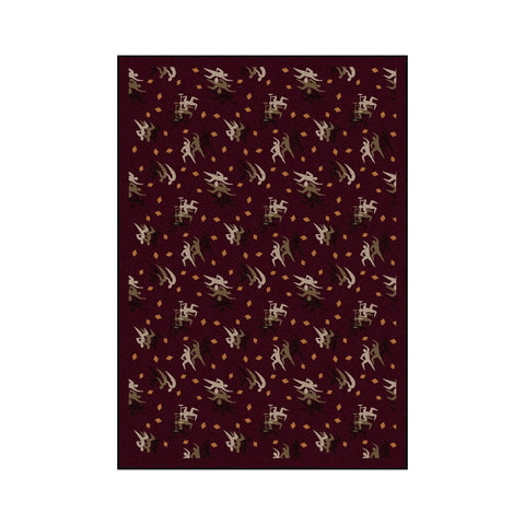 Joy Carpets Sports Fan Fitness Zone Area Rug, Burgundy