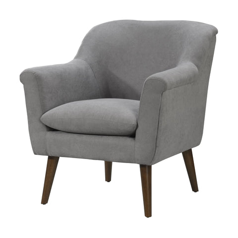Shelby Steel Gray Woven Fabric Armchair