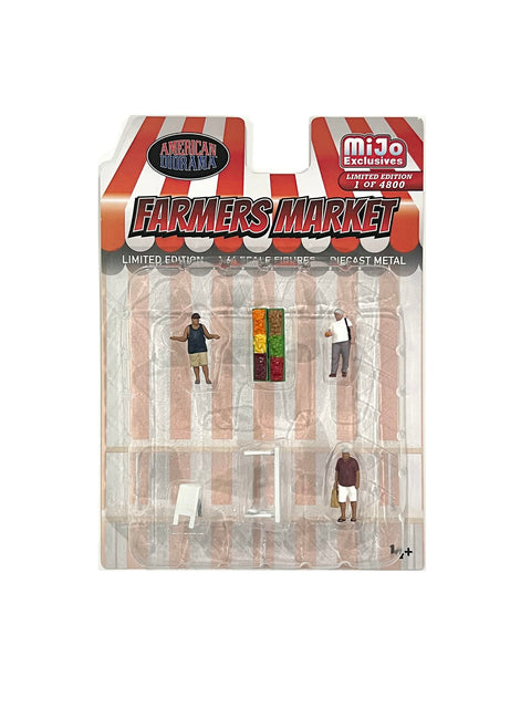 American Diorama Farmer's Market 1:64 Metal Figures Set AD-76501MJ