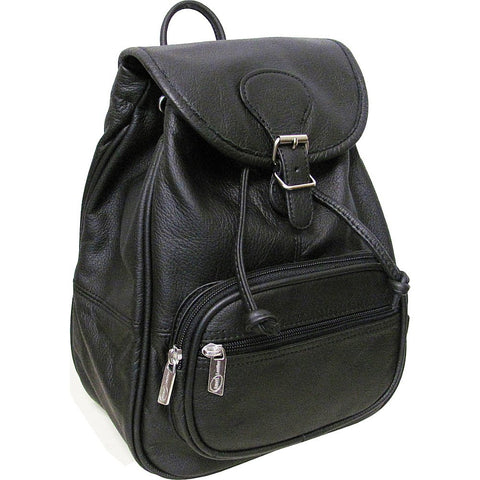 Ladies' Leather Mini Backpack - Black (#1820-0)