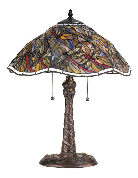 23.5 Inch H Spiral Dragonfly & Mosaic Table Lamp Table Lamps