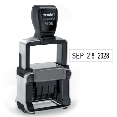 Trodat 5030 Professional 4.0 Date Only Stamp, Self Inking, Impression Size 1-5/8” x 3/8” (Black)