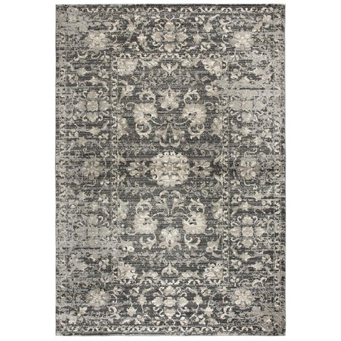 Rizzy Home Alora Decor Swagger 3'3" x 5'3" Floral Distress Gray/Dk Gray/Tan/Ivory/Black Rug