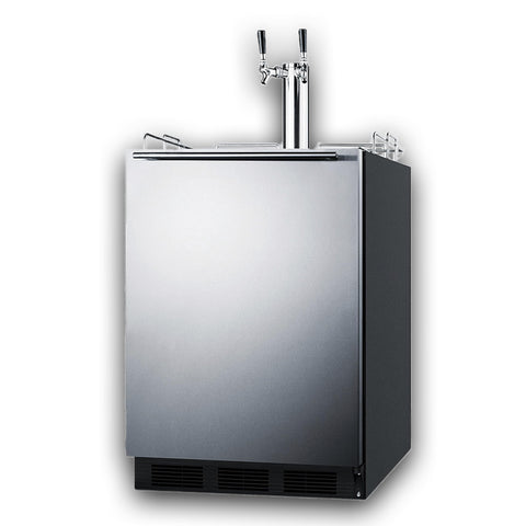 ADA compliant dual tap kegerator to serve both beer and wine
