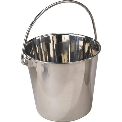 ProSelect Heavy Duty Stainless Steel Pails — Durable Pails for Kennels and Farms - 6", 2-Quart