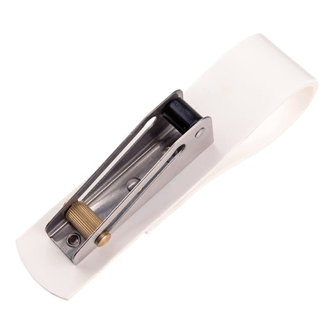 Taylor Made Tidy-Ups Boat Fender Adjuster for Standard Rail Size, White, Works with up to 5/8" Diameter, Snap Adjuster Strap over Lifeline, Railing or Stanchion, UV-Resistant Vinyl Straps - 1015