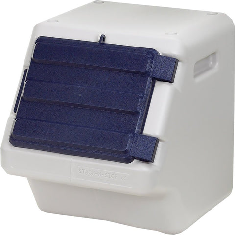 Coastal - Bergan - Stack-n-Stor Food Storage, Beige and Navy, 18 gal (Medium)