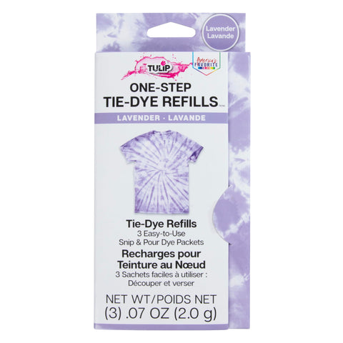 Tulip One-Step Tie-Dye Kit , 3 Fabric Dye Refill Packs, Packs, Lavender