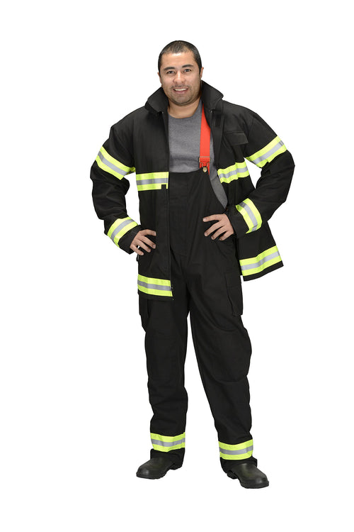 Aeromax Adult Firefighter Suit, Black, Large