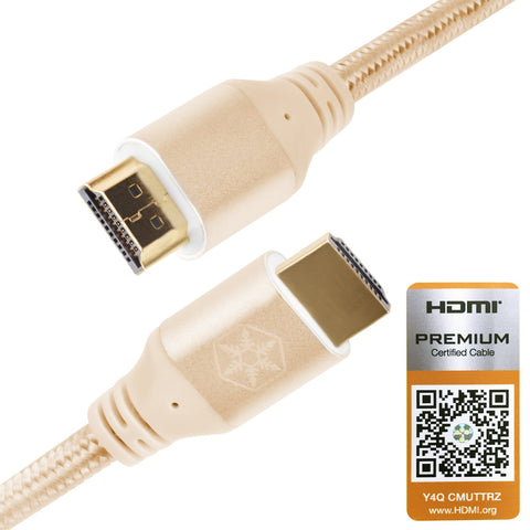 Silverstone HDMI Cable 4k Resolution at 60Hz, with HDMI 2.0b Certification in Gold Color CPH01G-1800
