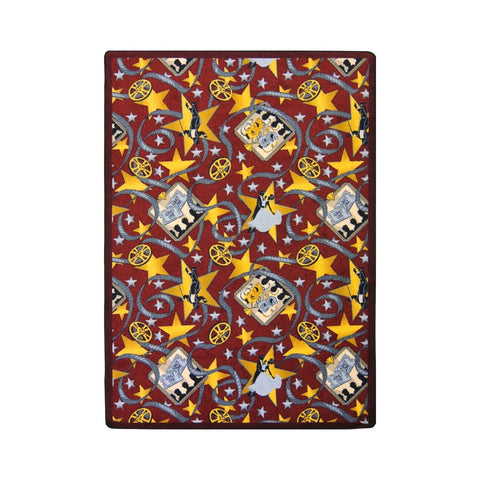 Joy Carpets Any Day Matinee Silver Screen Theater Area Rugs, 64-Inch by 92-Inch by 0.36-Inch, Burgundy (1684C-04)