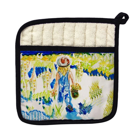 Betsy Drake PT079 Garden Girl Pot Holder