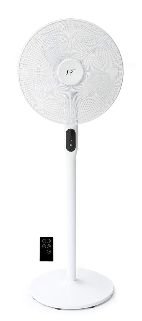 SPT SF-16D48WB: 16? DC-Motor Energy Saving Stand Fan with Remote and Timer – Piano White
