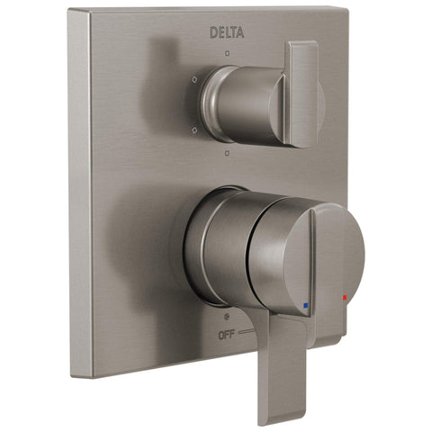 Delta Faucet Ara 17 Series 6-Setting Integrated Diverter Valve Trim Kit, Brushed Nickel Diverter Valve Trim Kit, Shower Trim Kit, Stainless T27967-SS (Valve Not Included)