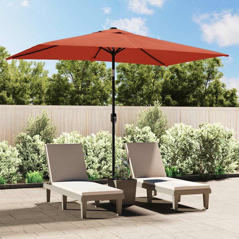 Oakestry Garden Parasol Terracotta Polyester 118.1x78.7 in Tiltable Premium Storage Cabinet Modern Luxury Storage Solution Elegant Dining Interior Furniture Space Saving Organizer
