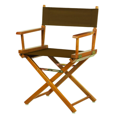 Casual Home 200-55/021-45 Director Chair 18" - Classic Height Honey OakFrame/Brown Canvas