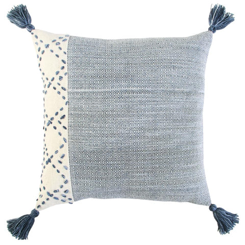 Rizzy Home Color Block 20" x 20" Poly Pet Pillow Cover in Ivory/Blue