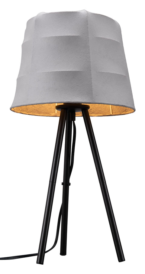 Zuo Mozzi Table Lamp Gray & Black, Gray Table Lamp, Modern Style, Works with dimmer (Dimmer Not Included), Steel, Lighting Table Lamps, 11.8" W x 11.8" D x 22.4" H