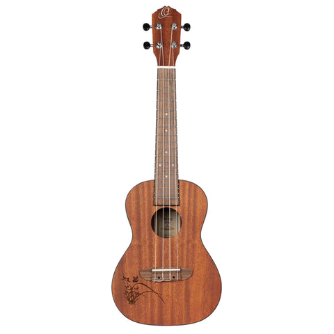 Ortega Guitars, 4-String Bonfire Series Left-Handed Concert Ukulele, Acoustic, (RU5MM-L)