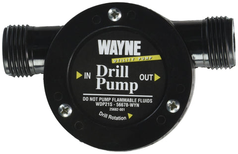 Wayne WDP21S Light Duty Drill Pump with Suction & Discharge, 3/4"