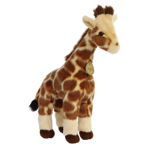 Aurora® Realistic Miyoni® Giraffe Stuffed Animal - Lifelike Details Make a Cherished Companion - Perfect for Decorating Bedrooms or Classrooms - Brown 12 Inches
