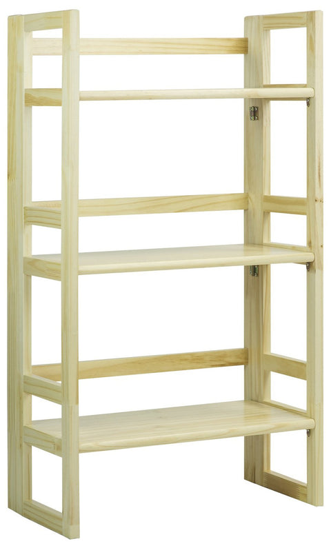 Casual Home 3-Shelf Folding Student Bookcase (20.75" Wide)-Natural