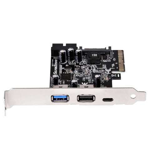 SilverStone Technology USB 3.1 and 3.0 PCIe Card with External Type C and Internal 19 Pin Connector ECU05, TAA Compliant