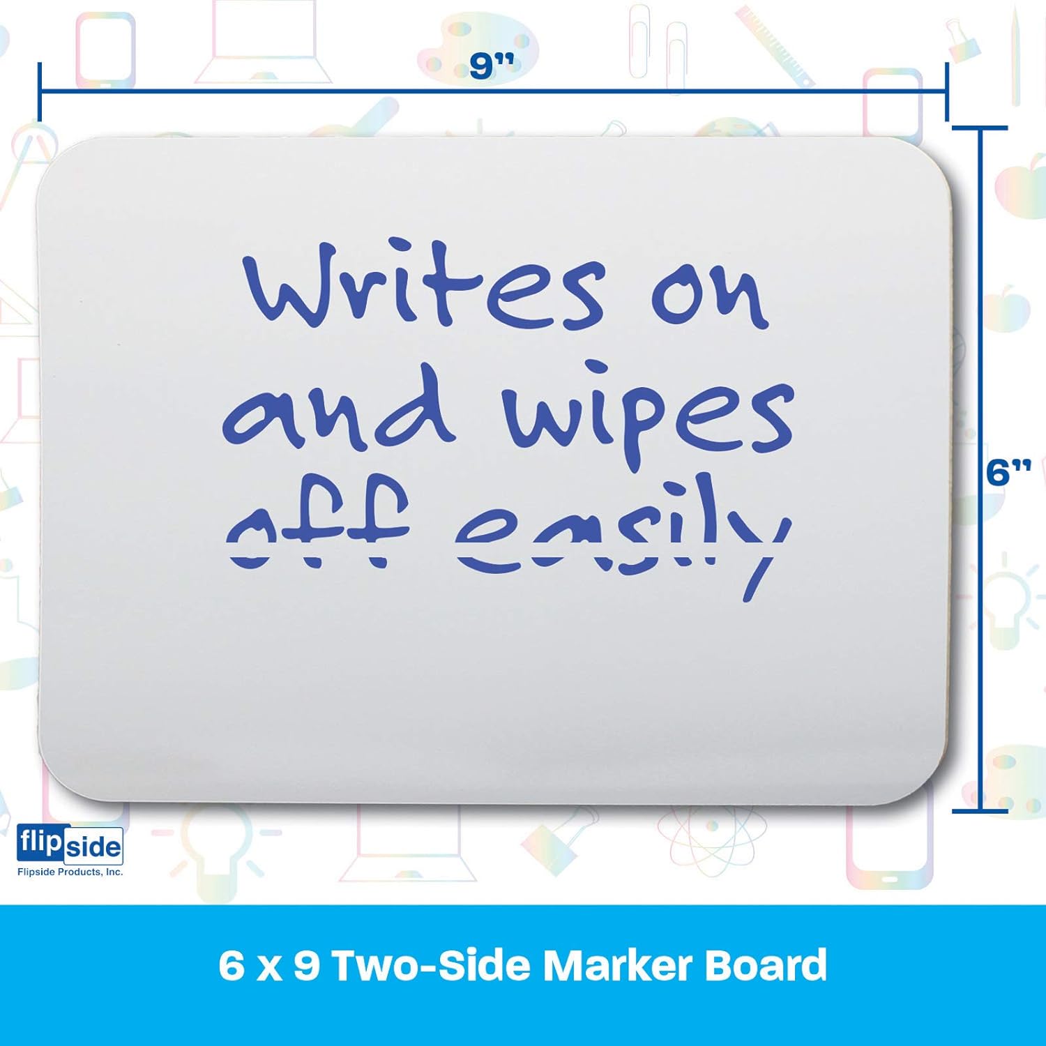 TWO SIDED DRY ERASE BOARD 6 X 9