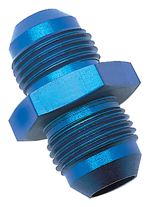 Edelbrock/Russell 660330 Blue Anodized Aluminum -3AN Flare Union Adapter