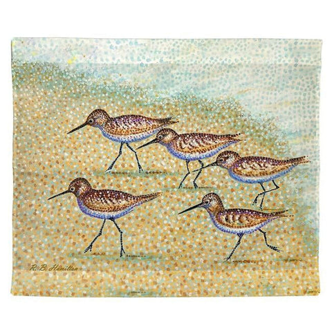 Betsy Drake Interiors TP1450 24 x 30 in. Pointillist Sanderlings Outdoor Wall Hanging