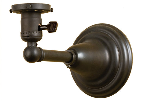 Meyda Tiffany Custom Lighting 101562 Paddle Socket Wall Sconce, Craftsman Brown Finish