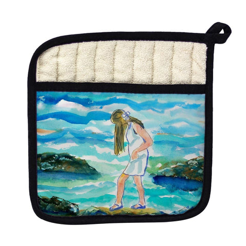 Betsy Drake PT122 Mia on The Rocks Pot Holder