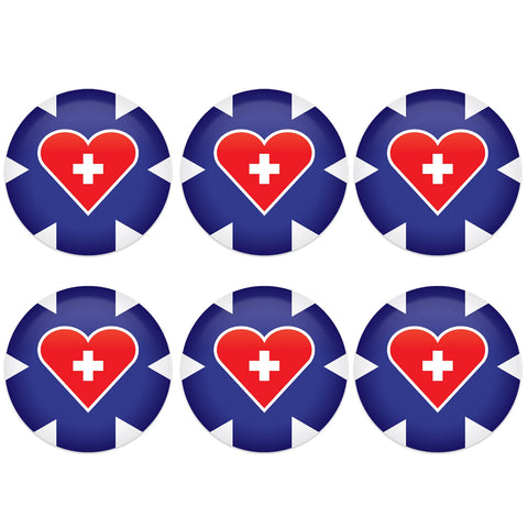 Beistle 6 Piece Medical Star Thank You Health Care Workers Medical Staff Appreciation Frontline First Responders Pinback Button Badge Pins Patriotic Party Supplies And Favors