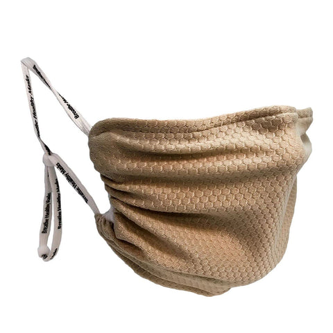 Breathe Healthy Adult Size Honeycomb Face Mask, Beige