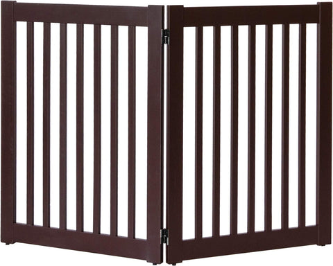 Highlander Series Solid Wood Pet Gates are Handcrafted by Amish Craftsman - 32 High - 2 Panel - Mahogany