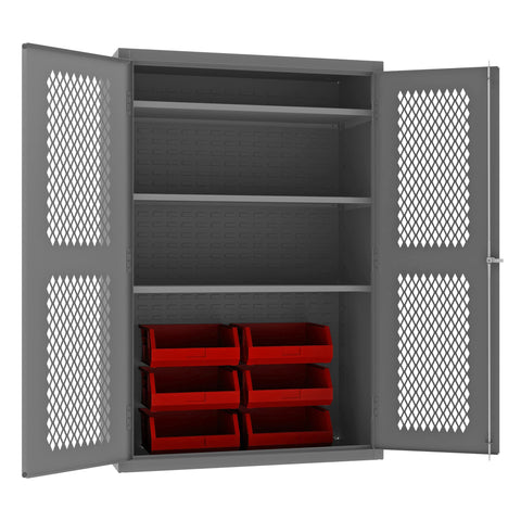 Durham EMDC-482472-6B-3S-1795 Bin Cabinet, 72" Overall Height, 48" Overall Width, Total Number of Bins 6
